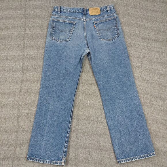 VTG Levis 517 Bootcut Jeans Men's 36x30(Fit34x28.5) Blue Orange Tab Made in USA - Picture 3 of 10